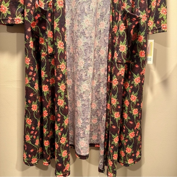 LulaRoe Sarah Long Sleeve Ankle Cardigan Cozy Slightly Thick Elegant Purple Pink - Picture 10 of 13